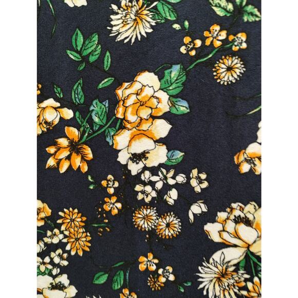 Sami & Jo Size XL Navy Blue Floral Boho Trim Short Sleeve Stretch Maxi Dress - Picture 2 of 6